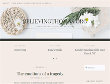 Tablet Screenshot of believingthomas.org